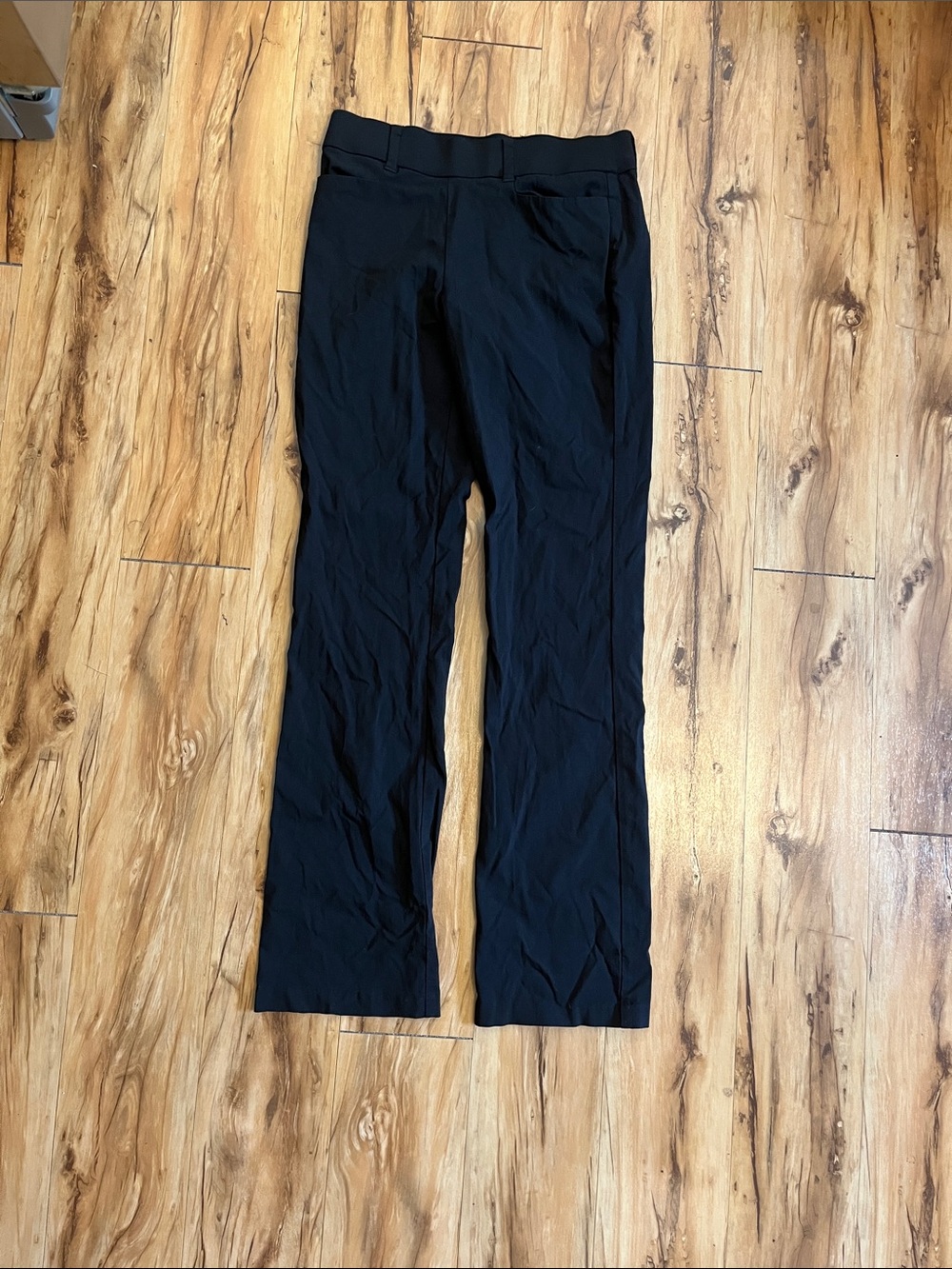 Maurices Black Women's Pants with Elastic Waistband: LONG MEDIUM